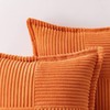 MIULEE Corduroy Cushion Covers Pack of 2 Decorative Modern Patchwork