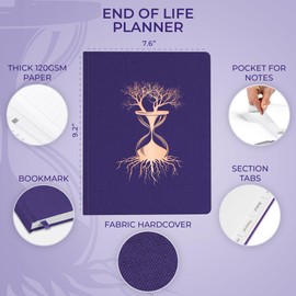 Skyline End of Life Planner – Emergency File Notebook for Important Information & Final Wishes – When I Die Beneficiary Book Organizer (Purple)