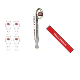 Stella Home Bar Kit - 4 Glases + Tap + Bar Mat