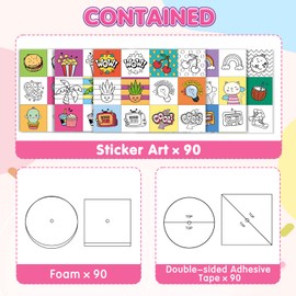 Hewaurorion 3D Sticker Maker Refill Pack for Kids, Create DIY Puffy Stickers, Arts & Crafts Supplies with 90 Sheets, Make Your Own Stickers for Boys Girls Ages 6-10