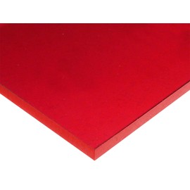 1/4" (6mm) Dark Red Translucent Acrylic Plexiglass Sheet 12"x12" Cast (0.220" - 0.236") Thick Nominal Size AZM