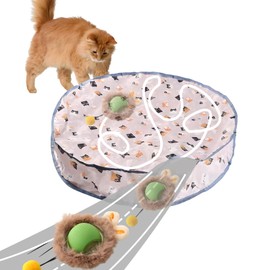 AOUZOVLI Katzenspielzeug Interaktiv,Interaktives Spielzeug für Katzen mit Doppelschicht Jagdabdeckung,2 in 1 Simuliertes Interaktives Jagdkatzenspielzeug,für Katzen Zum Spielen (Grün)