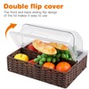 Ciieeo Clear Acrylic Dome Cover Rectangle Roll Top Bread Basket