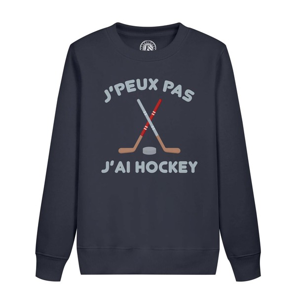Fabulous Sweatshirt Enfant Bleu J'Peux Pas J'Ai Hockey Sport Canada Hiver