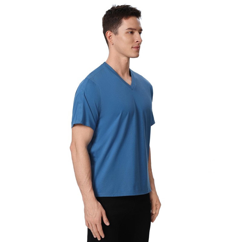 Magnetic Buttons Post Shoulder Surgery Recovery Shirt for Men V-Neck