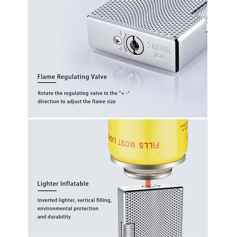SNYYIAI Dual Flame Mode Classic Lighter, Jet Torch Lighter Soft