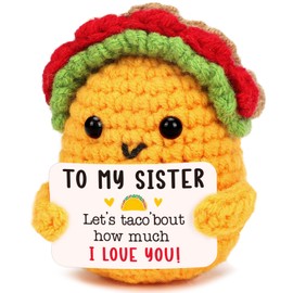 Sister Birthday Gifts from Sisters Valentines Galentines Day Big Sister Gifts for Adult Little Best Sister in Law Work Bestie Friend Thinking of You Christmas Wedding Mothers Day Present Cute Taco