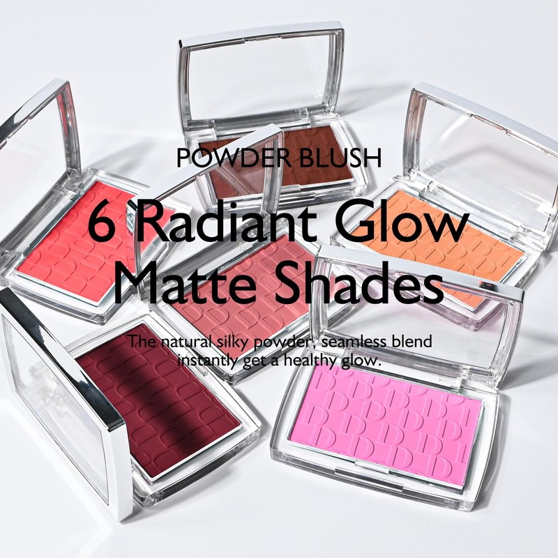 KYDA Powder Blush, Radiant Glow Face Blusher, Blendable Formula, Lasting