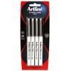 Artline 210, 121082, Fineliner Pen, Hangsell, 0.6mm, Black, 4 Pack