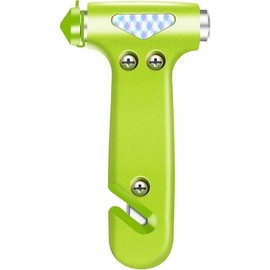 Gadgets Inside The Car Emergency Kit - Seat Belt Cutter & Window Breaker, Tool for Breaking Car Windows & Cutting Seat Belts, Black - Color: Fluorescent Green 1pc