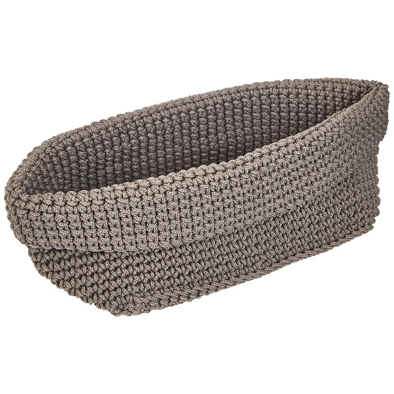 Blomus Crochet Tela Bread Basket Utensil Box Basket L Taupe