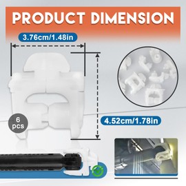 6-Pack Mtuiewo Washing Machine Shock Absorber Clips, Drum Shock Rod Retainer Clips Compatible with Panasonic,with Whirlpool, with Hisense Front Load Washer Parts