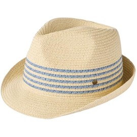 Failsworth Straw Trilby Hat, UPF40+, Diamond Crown, 5cm Brim, Multiple Sizes (UK, Alpha, M, Denim)