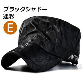 AVIREX 7992540 18490000 Genuine Work Cap, Hat, Men's, Large Size, Big, Big Hat, American Casual, 100% Cotton, 100% Cotton, [E] Black Shadow Camo, 62.0 to 64.0 cm