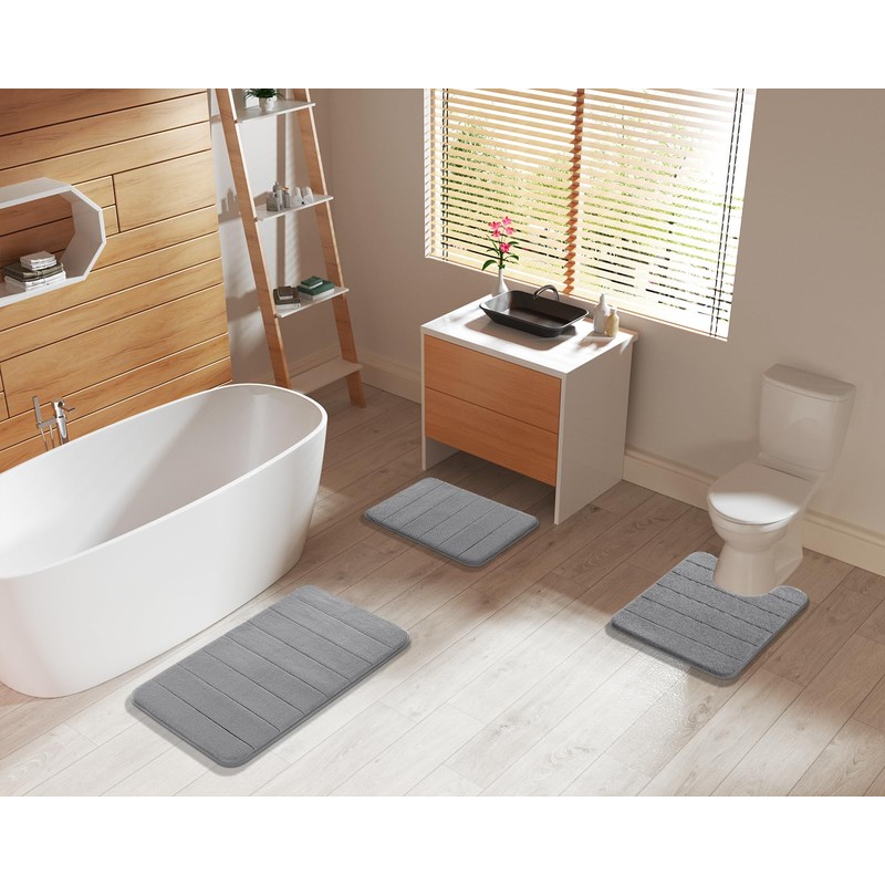 Yimobra Yimobra Memory Foam Bath Mat Set, Non Slip Super