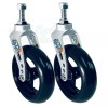 Wheelchairparts.Net ALUMINUM CASTER FORK (SILVER) ASSEMBLY WITH WHEELS. CHOOSE YOUR