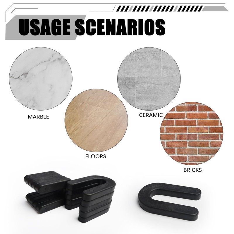 1000 Horseshoe Tile Spacers, 1/8-Inch U-Shaped Plastic Spacers for Tile