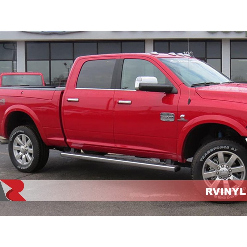 Rvinyl Pillar Post Window Trim Compatible with Dodge Ram 2009-2018