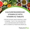 NaturesPlus Calcium/Magnesium/Vitamin D3 with Vitamin K2 - Supports Bone &