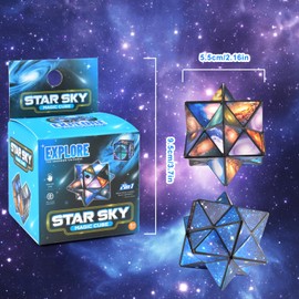 Magic Star Cube, 2 in 1 Magic Cube, Star Cube Set, Transforming Cubes, Educational Game Gifts, for Children and Adults
