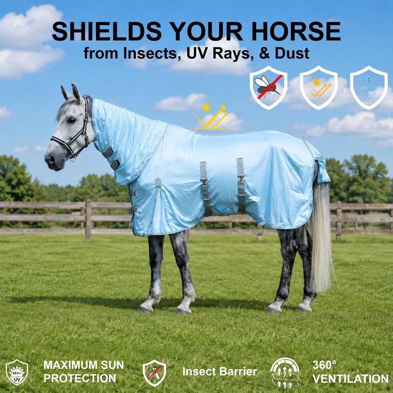 Gallopoff Summer Horse Fly Sheet with Detachable Neck & Belly