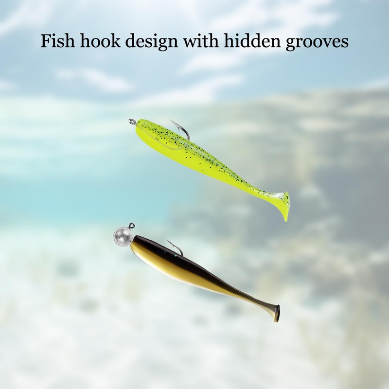 ELEpl Pack of 50 7.5 cm Rubber Fish Set Built-in
