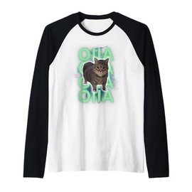 Spinning Cat Meme OIIAOIIA uiia Cat Brainrot Meme Raglan Baseball Tee