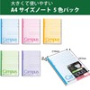 Kokuyo Notebook, Campus Notebook, A4 Color Cover, Pack of 5