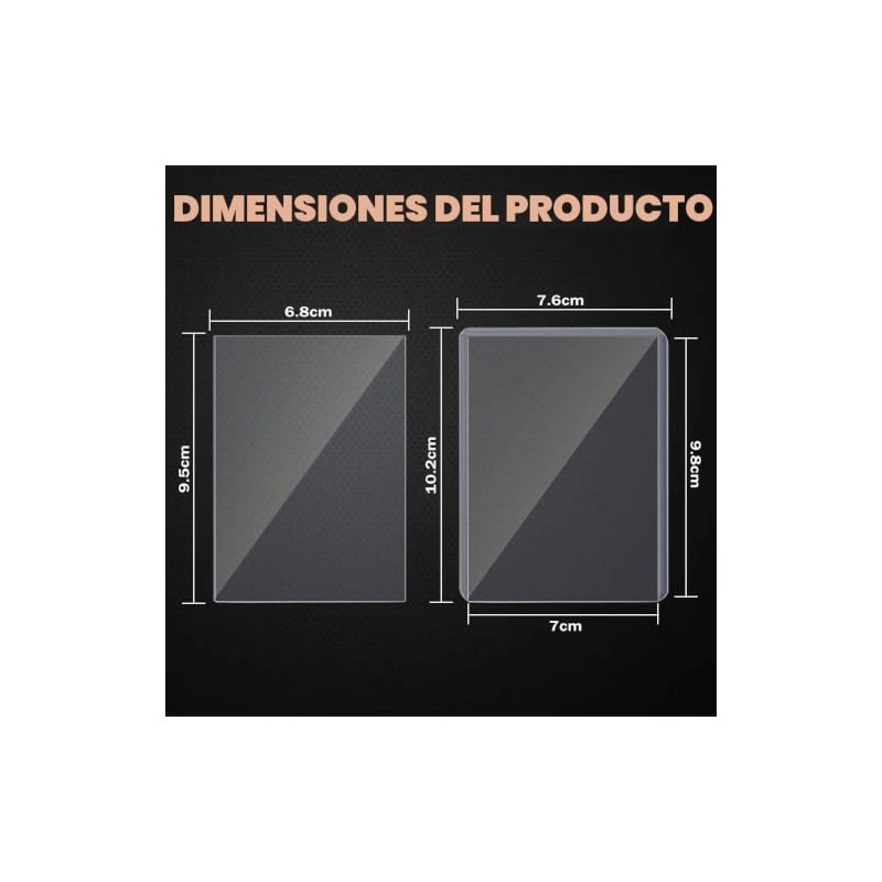 Toploaders Regulares Transparentes de 3 X 4 Pulgadas, Protectores de