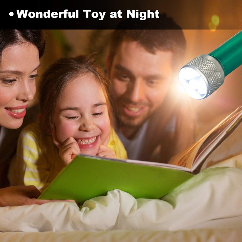 Honoson 30 Pieces Mini Led Flashlight Keychain Portable 5 Bulb