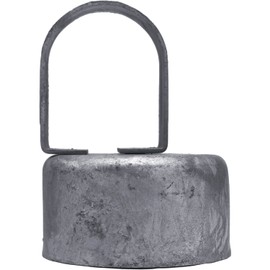 Chain Link Fence Loop Cap Eye Top - Use for 2-7/8" Outside Diameter Fence Posts and 1-5/8" Top Rail Outside Diameter Pipe - Galvanized Steel Chain Link Fence Eye Top Loop Cap - 2 Pack