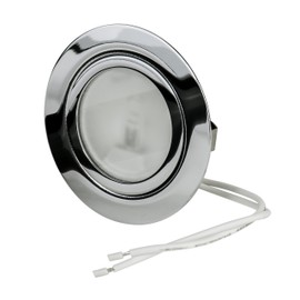 JungesLicht Ultra flache M?beleinbauleuchte 12Volt G4 20Watt Leuchtmittel inklusive (dimmbar) Bohrloch: 52-58mm - Au?endurchmesser: 72mm - Einbautiefe: 25mm Leuchtmittel austauschbar - auch fr LED geeignet!