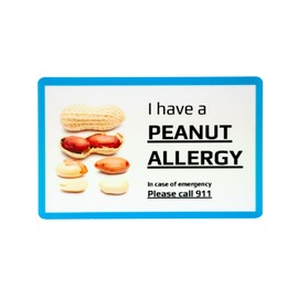SercelPress: I Have a Peanut Allergy | Durable Wallet Allergy Medical Card | Food Allergy | Pocket HealthFulls