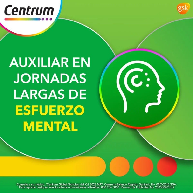 Multivitamínico Centrum Balance con Vitamina B Vitamina C Hierro Potasio