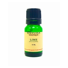 Lime Essential Oil 100% Pure Natural Therapeutic Grade; 10ml Green Glass Euro Dropper Bottle. (Lime)