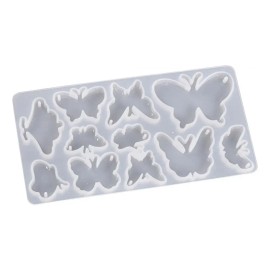 Molde De Silicona De Mariposa, Molde Colgante De Resina Para