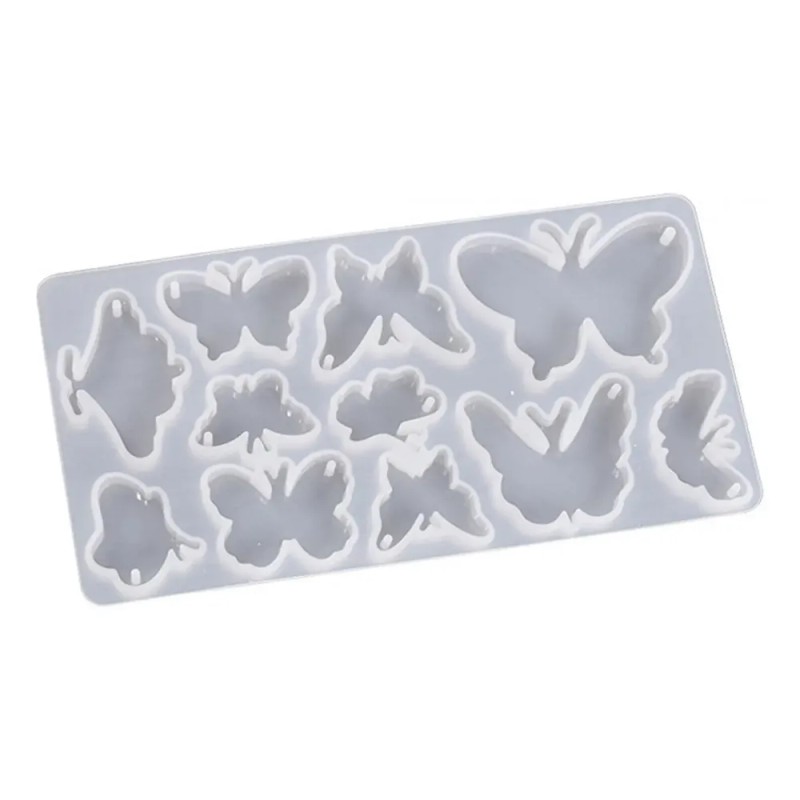 Molde De Silicona De Mariposa, Molde Colgante De Resina Para