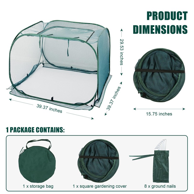 ANC POP 3 Pack Pop Up Mesh Plant Cover, Plant