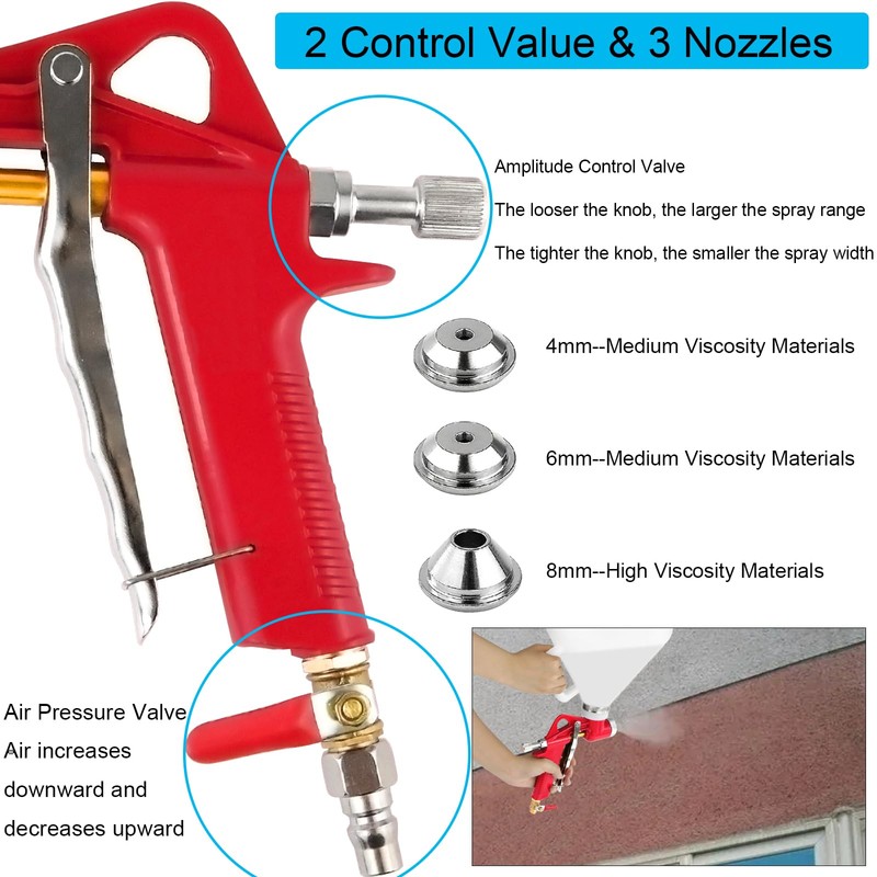 Texture Drywall Sprayer,Air Hopper Spray Guns Paint with 1.5 Gallon