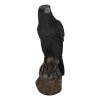 Ebros Gothic Raven Statue Crow Scavenger Bird Perching On Rock