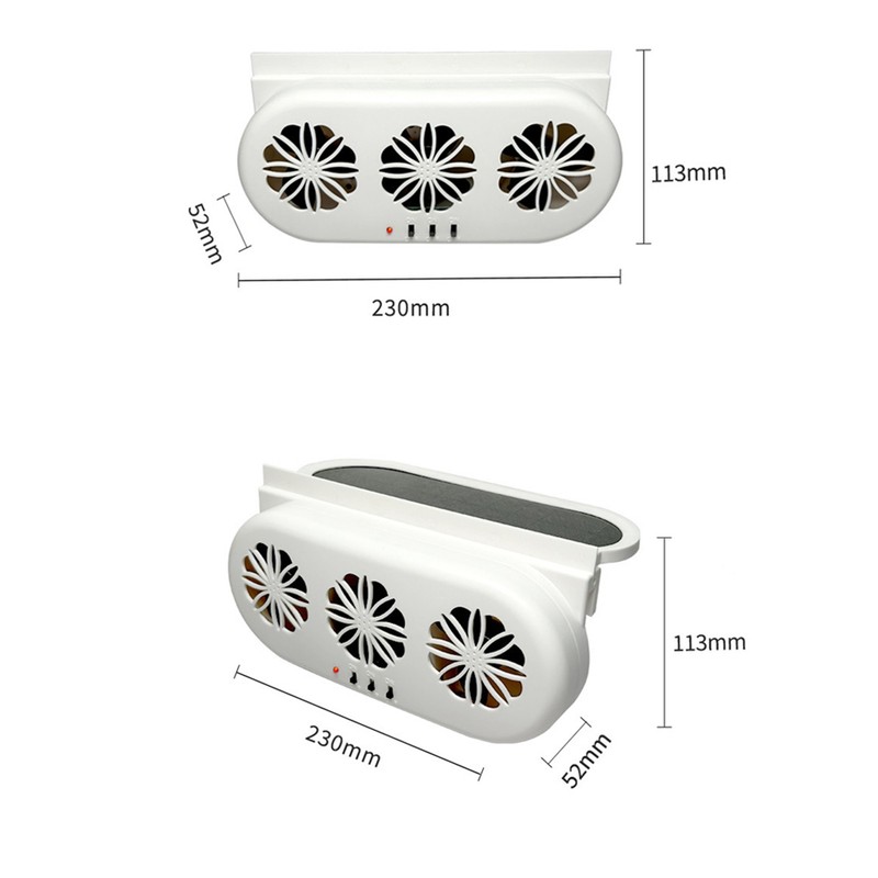 3-Fan Car Exhaust Fan USB Air Circulation Fan Ventilator Silent