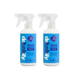 DEFUNKIFY Odor Remover Spray, 16oz (2-Pack). 'Fresh Air' Essential Oil Odor Eliminator for Strong Odors on Fabric, Shoes, Activewear. 'ProvenSafe' Deodorizer for Pets, Kids & Sensitive Gear w/Ionic Silver