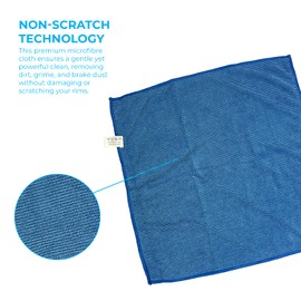 Simply Auto Microfibre Cloth For Wheels, Streak Free Non-Scratch Cleaning, Premium Material, For Cars, Motorbikes, Vans 35x35cm