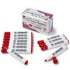 12CT Dry Erase Markers Red Chisel