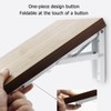 ANTEISI White Folding Shelf Bracket Hinges,12 in Floating Desk Hinge,Garage