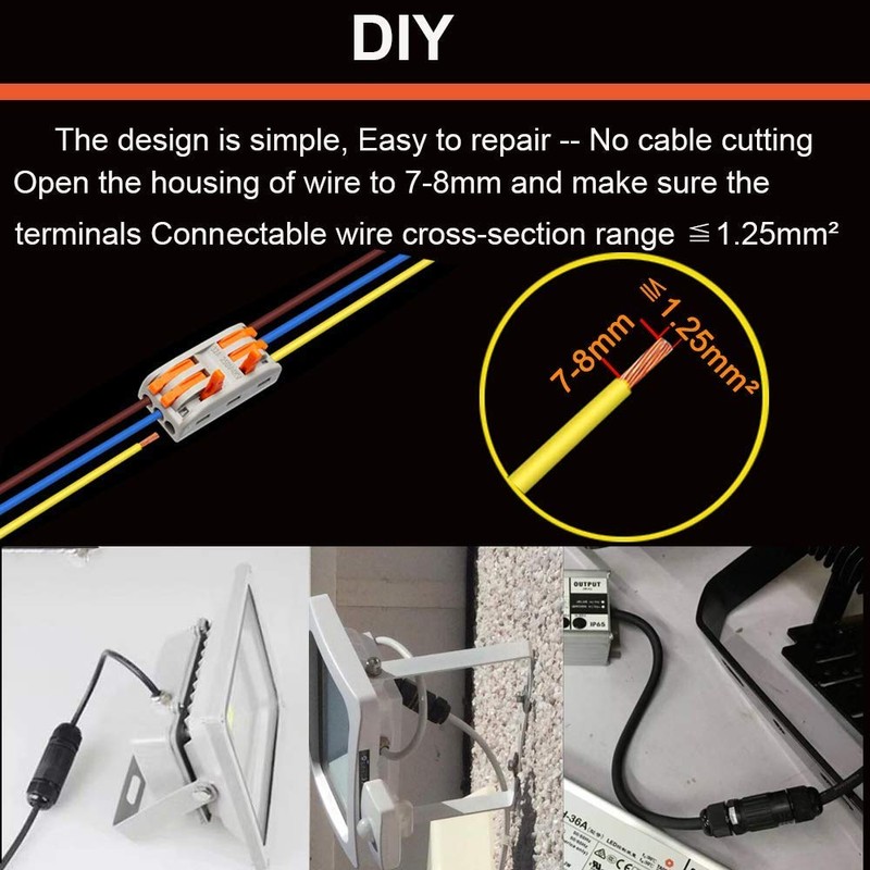 CESFONJER Junction Box Outdoor Waterproof IP68 3 - Way Line