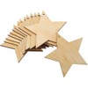 20 Pieces Natural Wooden Star Shape Wooden Star Wood Pieces