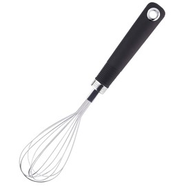 Sabatier Professional Stainless Steel Whisk - Froths Milk, Beats Eggs, Whips, Folds & Stirs Meringue, Batters & Sauces. Six 1.3mm Thick Whisking Hoops. 25 Year Guarantee.