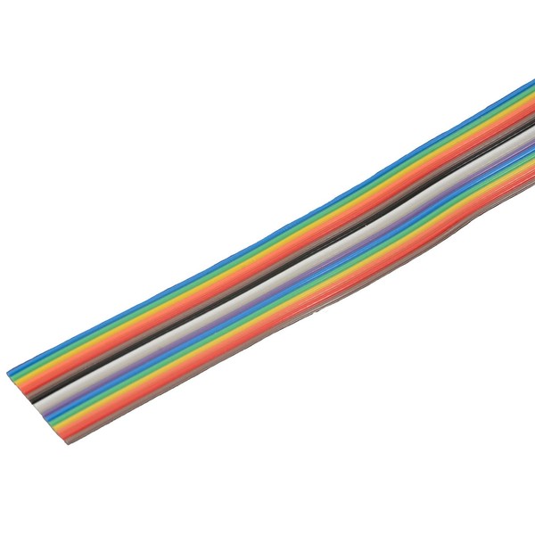Jameco ValuePro 16 Conductor Multicolor Flat Ribbon Cable 28AWG 10