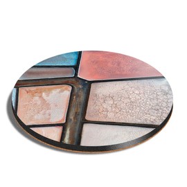 1 x Round Coaster - Salinas de Janubio Lanzarote Canary Islands Cork Backed MDF Glossy Tea Coffee Accessory #51958